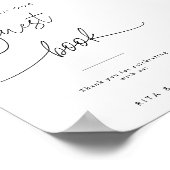 書道結婚のサインを下さい ポスター (角)