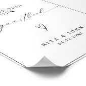 書道結婚のサインを下さい ポスター (角)