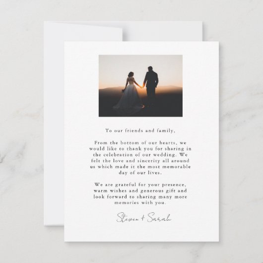 書道結婚のサンキューカード写真 招待状 (裏面)