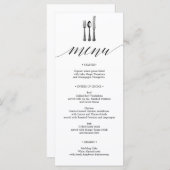 書道結婚のメニュー – 結婚のメニュー メニュー (正面/裏面)