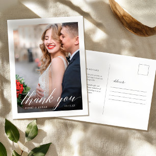 書道結婚の写真ありがとう ポストカード