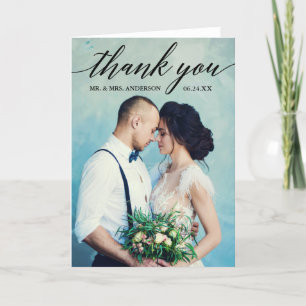 書道結婚の写真集ありがとう カード