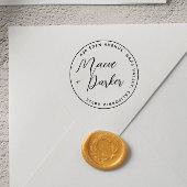 書道結婚の名前とラウンド差出人住所 セルフインキングスタンプ