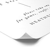 書道結婚の子供の忙しバッグ ポスター (角)