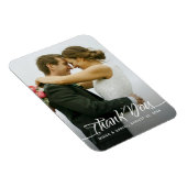 書道結婚の感謝の写パーソナライズされた真 マグネット (右側)