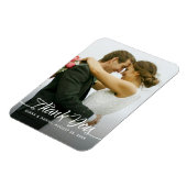 書道結婚の感謝の写パーソナライズされた真 マグネット (左側)