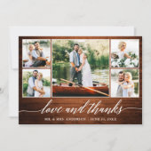 書道結婚の木の愛感謝してい5枚 サンキューカード (正面)