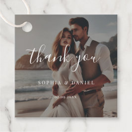 書道結婚の沿岸ビーチ写真感謝 フェイバータグ