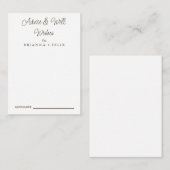 書道結婚の願い事とアドバイスカード アドバイスカード (正面/裏面)