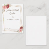 書道結婚の願い事とアドバイスカード アドバイスカード (正面/裏面)