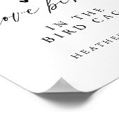 書道結婚の鳥かご婚礼カード ポスター (角)