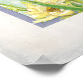 書道結婚の1コリント13水色 ポスター (角)