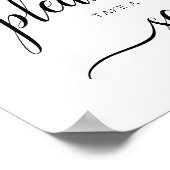 書道結婚の「どうぞ席に座って」の看板 ポスター (角)