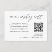 書道結婚のQRコードデジタル願い エンクロージャーカード (正面)