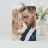 書道結婚のThank You Dusty Blue ID771 サンキューカード (スタンド正面)