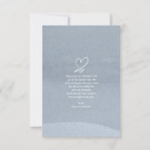 書道結婚のThank You Dusty Blue ID771 サンキューカード (裏面)