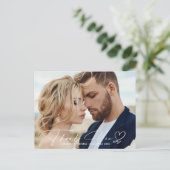 書道結婚のThank You Dusty Blue ID771 案内ポストカード (スタンド正面)