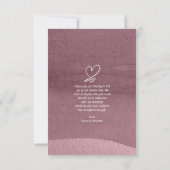 書道結婚のThank You Mauve ID771 サンキューカード (裏面)