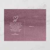 書道結婚のThank You Mauve ID771 案内ポストカード (裏面)
