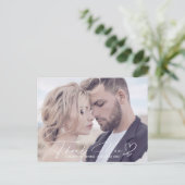 書道結婚のThank You Mauve ID771 案内ポストカード (スタンド正面)