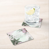 書道結婚フローラのMauve ID771 スクエアペーパーコースター (インサイチュ)