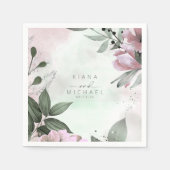 書道結婚フローラのMauve ID771 スタンダードカクテルナプキン (正面)