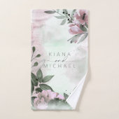 書道結婚フローラのMauve ID771 バスタオルセット (ハンドタオル)