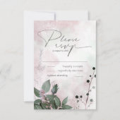 書道結婚フローラのMauve ID771 出欠カード (正面)