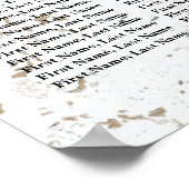 書道結婚座図 |黒 ポスター (角)