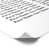 書道結婚座図 |黒 ポスター (角)