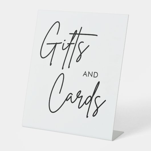 書道結婚式のカードとギフト 台座サイン (正面)