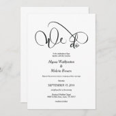 書道結婚式招待状のテーマ 招待状 (正面/裏面)