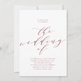 書道結婚式招待状 | Burgundy Marsala 招待状