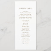 書道結婚式計画 |金ゴールド プログラム (裏面)