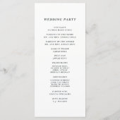 書道結婚式計画 |黒 プログラム (裏面)