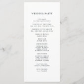 書道結婚式計画 |黒 プログラム (裏面)