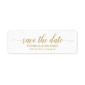 書道結婚式Save The Date差出人住所 ラベル (正面)