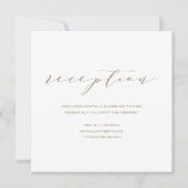 書道結婚披露宴カード |金ゴールド 招待状 (正面)