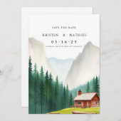 書道編集可能な山 セーブザデート (正面/裏面)