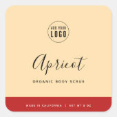 書道編集可能カラーコントラスト製品ラベル スクエアシール (正面)