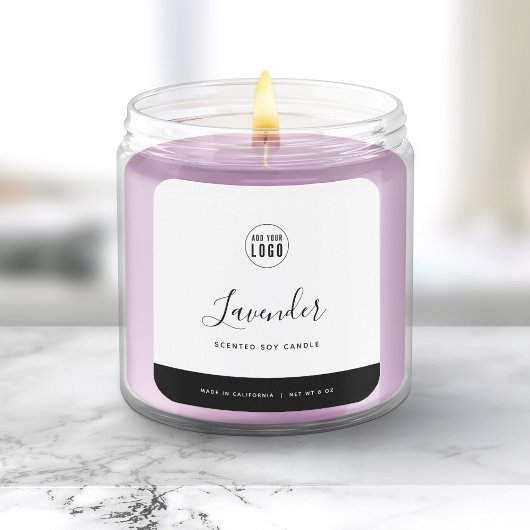 書道編集可能カラーコントラスト製品ラベル スクエアシール