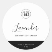 書道編集可能カラーコントラスト製品ラベル ラウンドシール (正面)