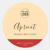 書道編集可能カラーコントラスト製品ラベル ラウンドシール (正面)