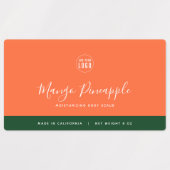 書道編集可能カラーコントラスト製品 ラベル (デザイン1)