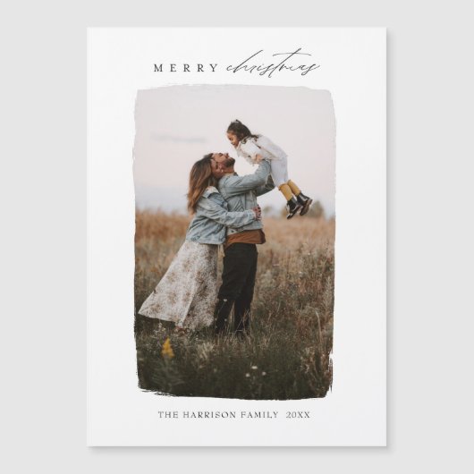 書道縦クリスマスフォトマグネットカード (正面)