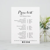 書道美しいサロン価格表 (スタンド正面)