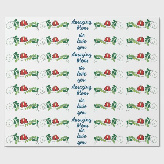 書道脚素晴らしい母の日の贈り物 ラッピングペーパー (フラット)