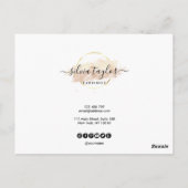 書道芸術イヤリング表示カード ポストカード (裏面)