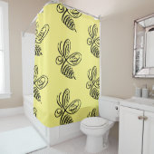 書道蜂蜜蜂 シャワーカーテン (インサイチュ)