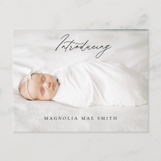 書道誕生写真はがき 案内ポストカード (正面)